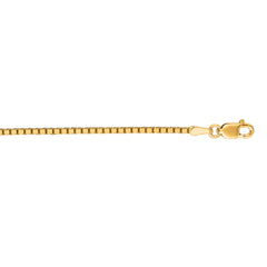 Yellow Gold Polished Classic Box Necklace