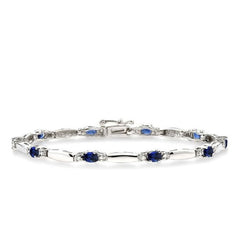 Parkplace Jewelers Oval Shape Gemstone & Diamond Bracelet 76790PPTSSPWG
