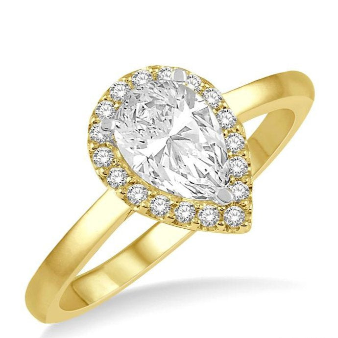 Parkplace Jewelers Pear Shape Halo Diamond Engagement Ring 260L3PPFHYW-LE
