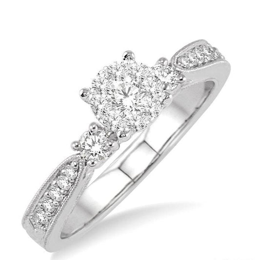 Parkplace Jewelers Round Shape Lovebright Diamond Engagement Ring 15325PPFGWG-LE