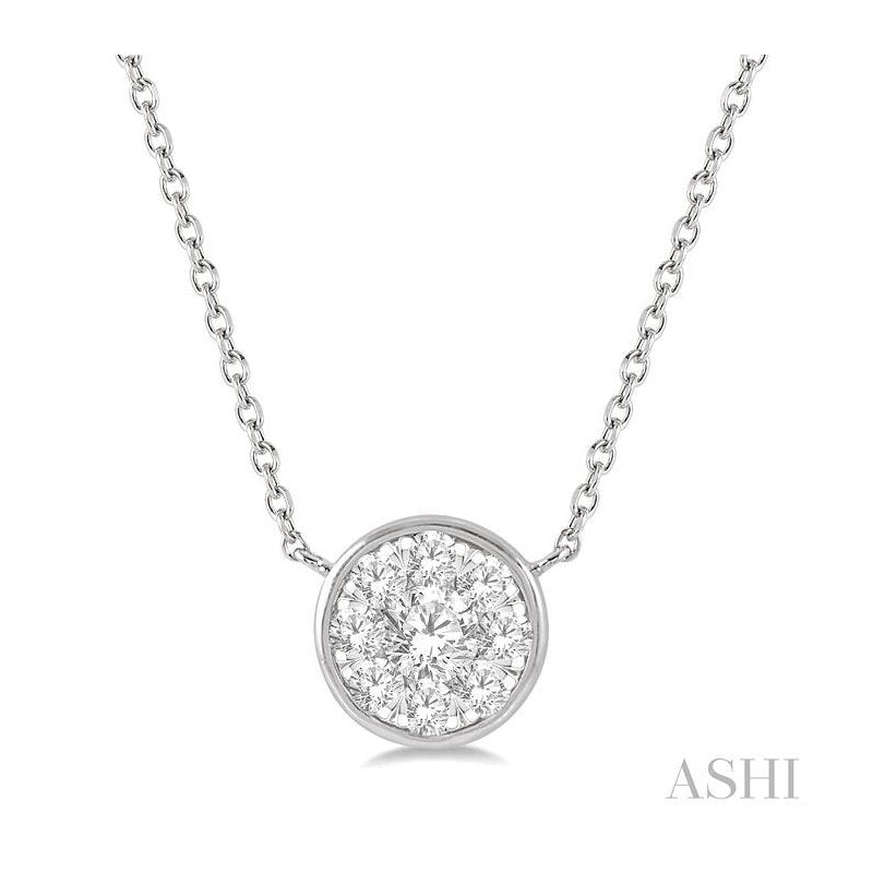 ASHI Round Shape Lovebright Essential Diamond Pendant 9977UPPFHNKWG