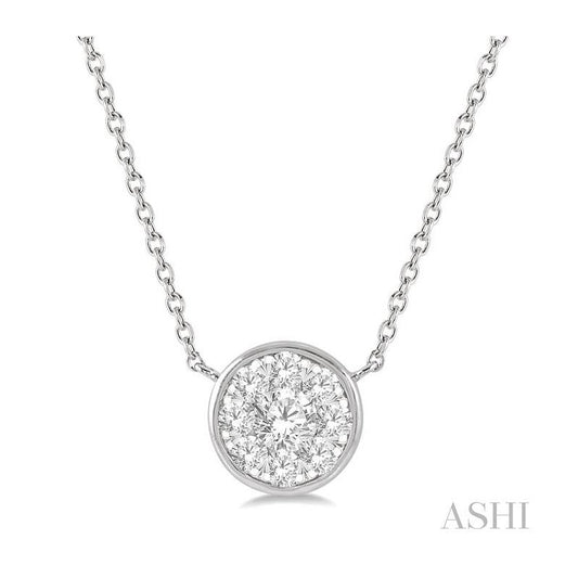 ASHI Round Shape Lovebright Essential Diamond Pendant 9977UPPFHNKWG