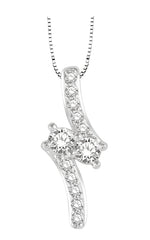 Parkplace Jewelers 2 Stone Diamond Pendant 662L1PPFHPDWG