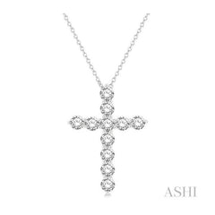 ASHI Cross Diamond Pendant 96450PPFGPDWG-4.00