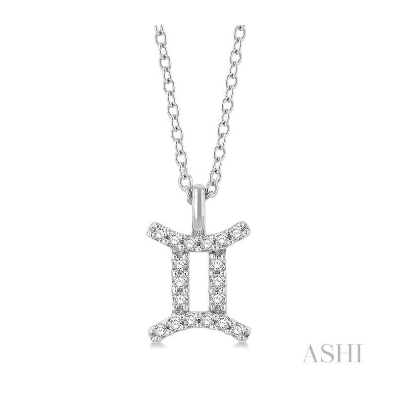 ASHI Gemini Zodiac Diamond Pendant 635Y9PPTSPDWG-GEMI