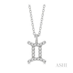 ASHI Gemini Zodiac Diamond Pendant 635Y9PPTSPDWG-GEMI