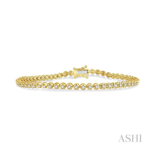 ASHI Illusion Diamond Tennis Bracelet 70251PPTGYG