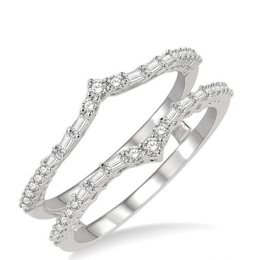 Parkplace Jewelers Chevron Baguette Diamond Insert Ring 29885PPFHWG