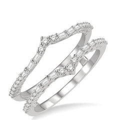 Parkplace Jewelers Chevron Baguette Diamond Insert Ring 29885PPFHWG