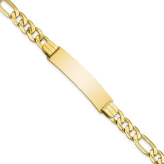 Quality Gold 10k Figaro Link ID Bracelet 10FIG200ID-8