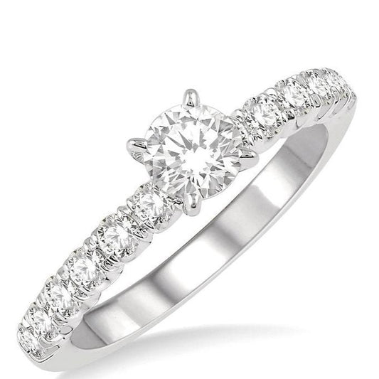 Parkplace Jewelers Round Shape Endless Embrace Semi-Mount Diamond Engagement Ring 241K3PPFHWG-SM