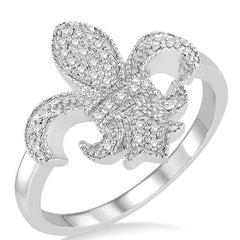 Parkplace Jewelers Fleur De Lis Diamond Ring 35998PPTSWG