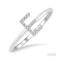 ASHI Block 'E' Initial Diamond Ring 365D9PPTSWG-E