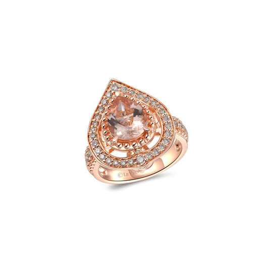 Le Vian 14K Strawberry Gold® Peach Morganite™ 1 1/2 cts. Ring DEKI 792