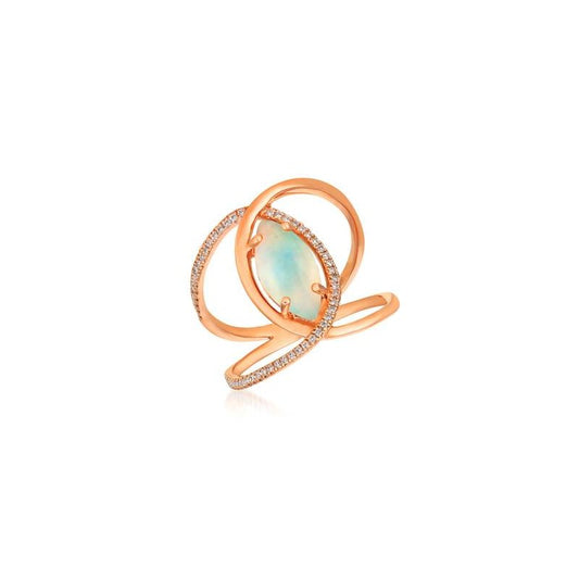 Le Vian 14K Strawberry Gold® Neopolitan Opal™ 1 cts. Ring TRKT 39