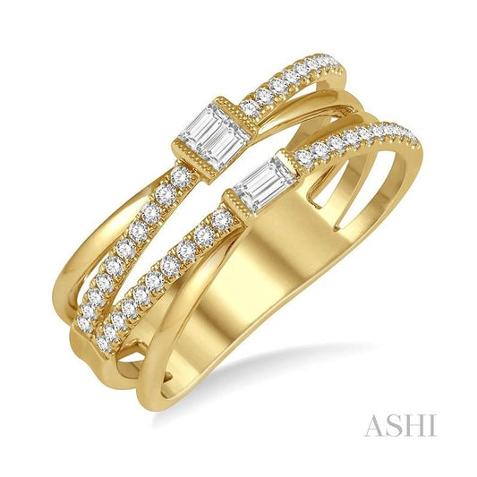 ASHI Criss Cross Baguette Diamond Fashion Ring 372A4PPFHYG