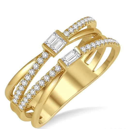 Parkplace Jewelers Criss Cross Baguette Diamond Fashion Ring 372A4PPFHYG