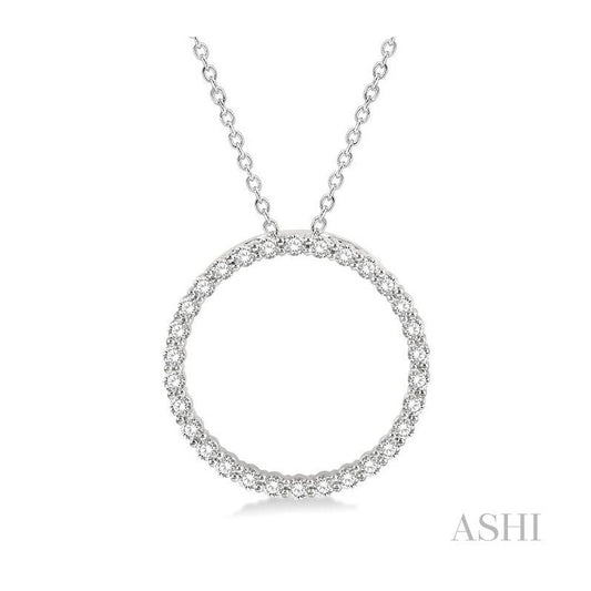 ASHI Circle Diamond Pendant 900H1PPFGPDWG