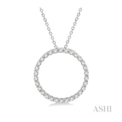 ASHI Circle Diamond Pendant 900H1PPFGPDWG