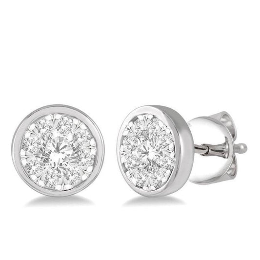 Parkplace Jewelers Round Shape Lovebright Essential Diamond Stud Earrings 921B3PPFHERWG