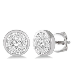 Parkplace Jewelers Round Shape Lovebright Essential Diamond Stud Earrings 921B3PPFHERWG