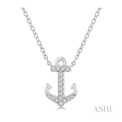ASHI Anchor Petite Diamond Fashion Pendant 645C8PPTSPDWG
