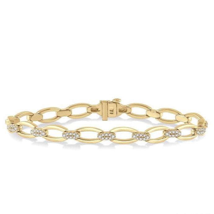 Parkplace Jewelers Oval Shape Link Diamond Fashion Bracelet 7591VPPFGYG