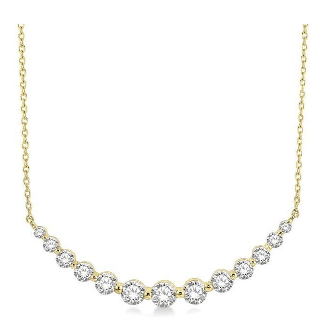 Parkplace Jewelers Graduated Diamond Fixed Smile Necklace 990H1PPFGNKYG