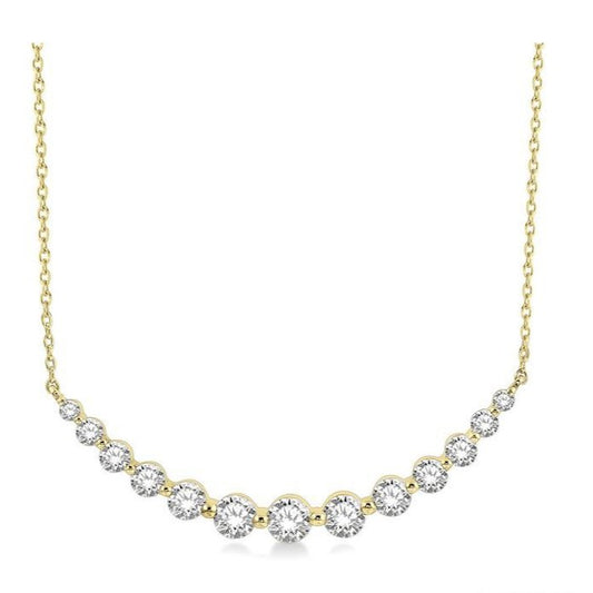 Parkplace Jewelers Graduated Diamond Fixed Smile Necklace 990H1PPFGNKYG