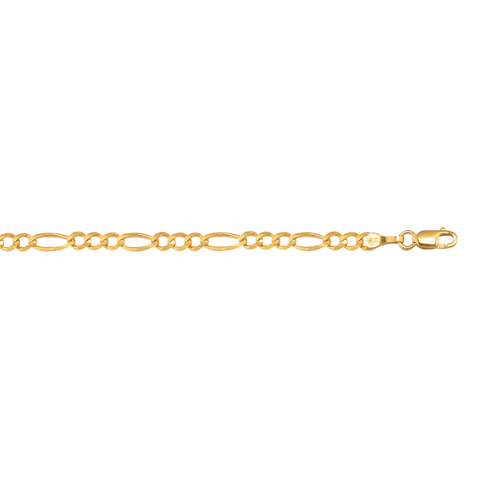 Royal Chain 10K Gold 3.7mm Figaro Chain  100RFIG