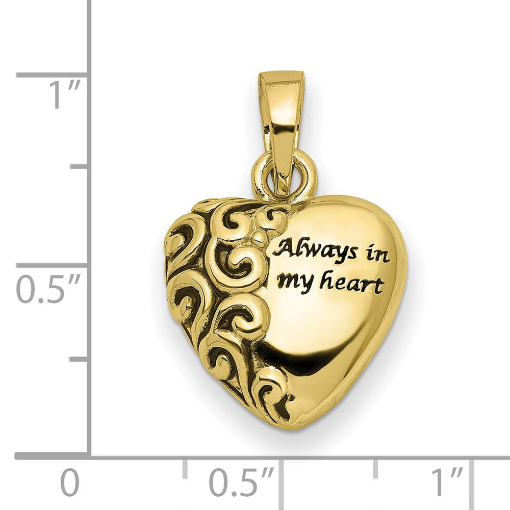 Sentimental Expressions 10K Heart Remembrance Ash Holder Pendant 10YQSX173