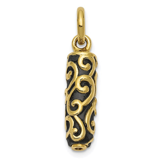 Sentimental Expressions 10K Cylinder Remembrance Ash Holder Pendant 10YQSX179