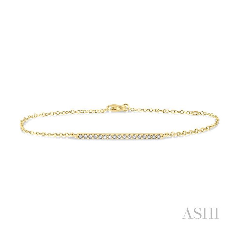 ASHI Bar Petite Diamond Fashion Chain Bracelet 703E0PPTGYG