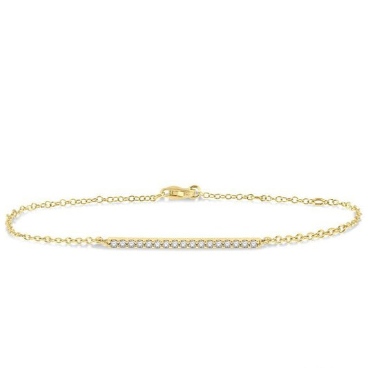 Parkplace Jewelers Bar Petite Diamond Fashion Chain Bracelet 703E0PPTGYG