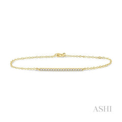 ASHI Bar Petite Diamond Fashion Chain Bracelet 703E0PPTGYG