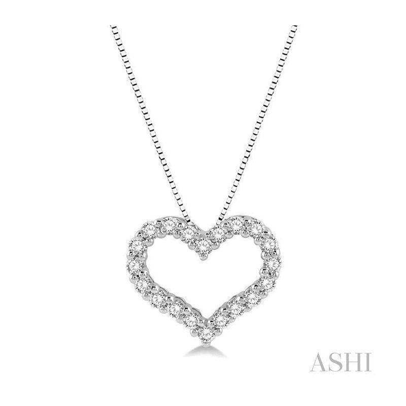 ASHI Heart Shape Diamond Pendant 94056PPFGPDWG
