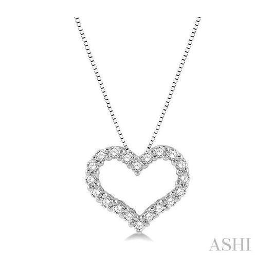 ASHI Heart Shape Diamond Pendant 94056PPFGPDWG