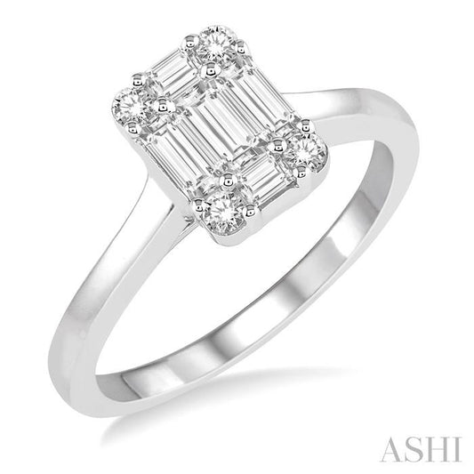 ASHI Fusion Diamond Engagement Ring 110A3PPFGWG