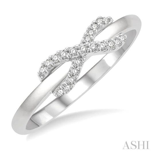 ASHI Infinity Cross Petite Diamond Fashion Ring 11148PPTSWG