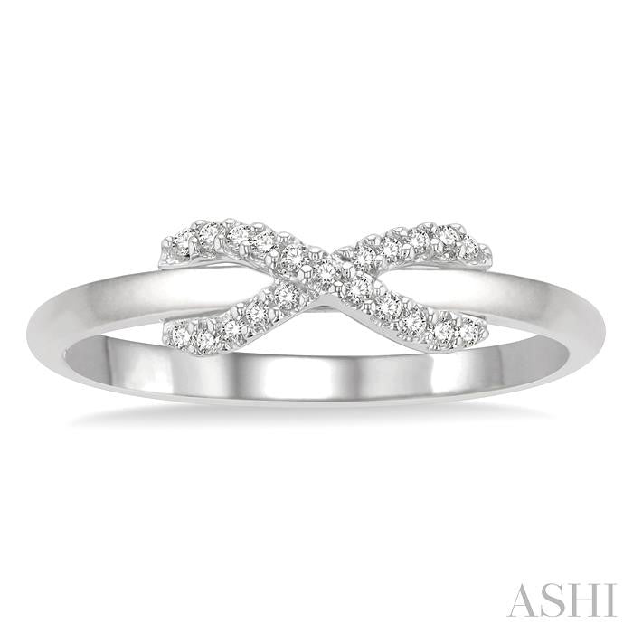 ASHI Infinity Cross Petite Diamond Fashion Ring 11148PPTSWG