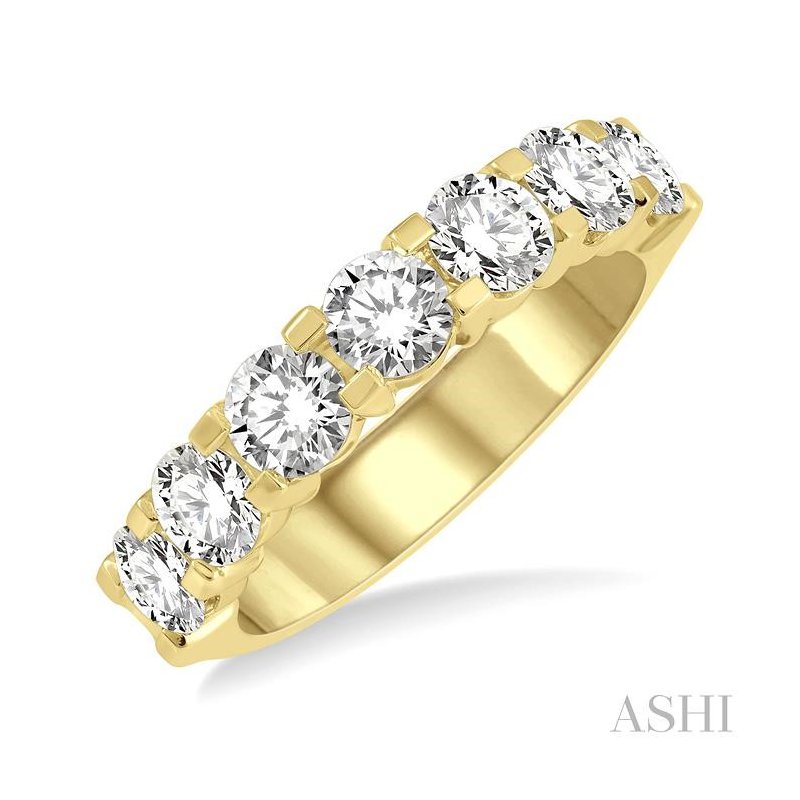 ASHI 7 Stone Diamond Wedding Band 33290PPFGYG-1.50