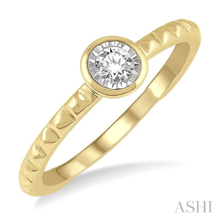 ASHI Stackable Round Shape Diamond Promise Ring 11499PPTXYG