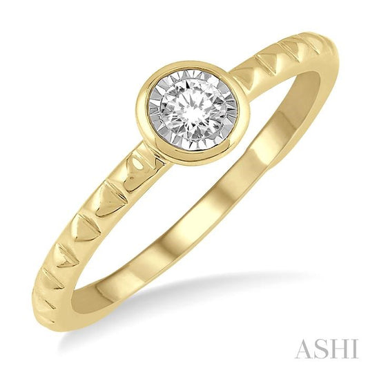 ASHI Stackable Round Shape Diamond Promise Ring 11499PPTXYG