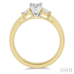 ASHI Oval Shape Lovebright Diamond Engagement Ring 115C7PPFHYW