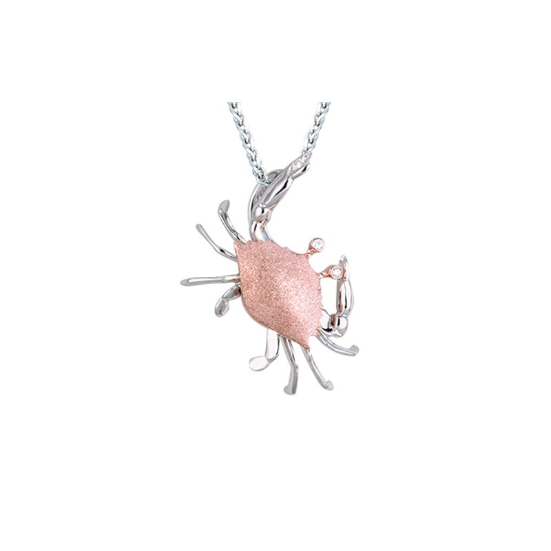 Denny Wong Designs Two Tone Crab Pendant UPC-25WP