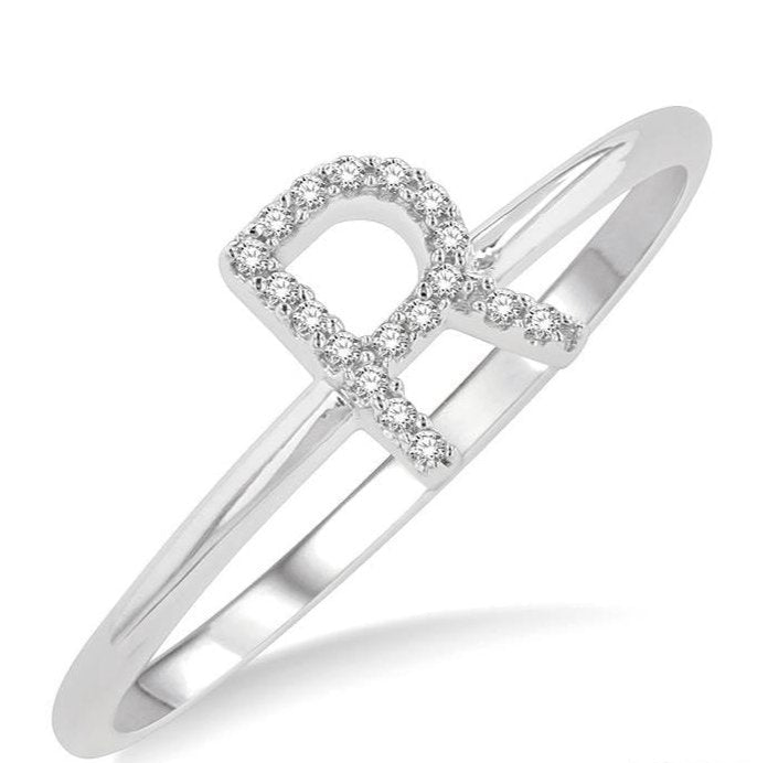 Parkplace Jewelers Block 'R' Initial Diamond Ring 365D9PPTSWG-R