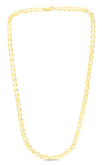 Yellow Gold Diamond Cut/ Textured Mariner Bracelet