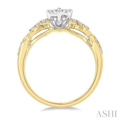 ASHI Pear Shape Lovebright Diamond Engagement Ring 121G3PPFHYW