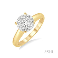 ASHI Round Shape Lovebright Essential Diamond Ring 36908PPFHYG