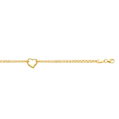 Parkplace Jewelers 10k-gold-polished-heart-anklet-123ank